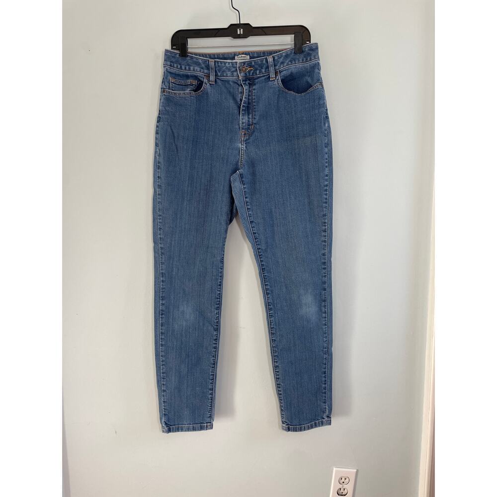 LL Bean Women’s sz 12 classic fit jeans mid wash high rise